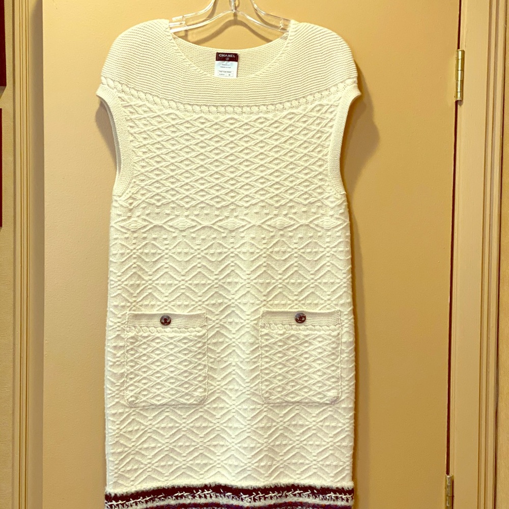 Chanel cashmere  knit dress. Never worn.